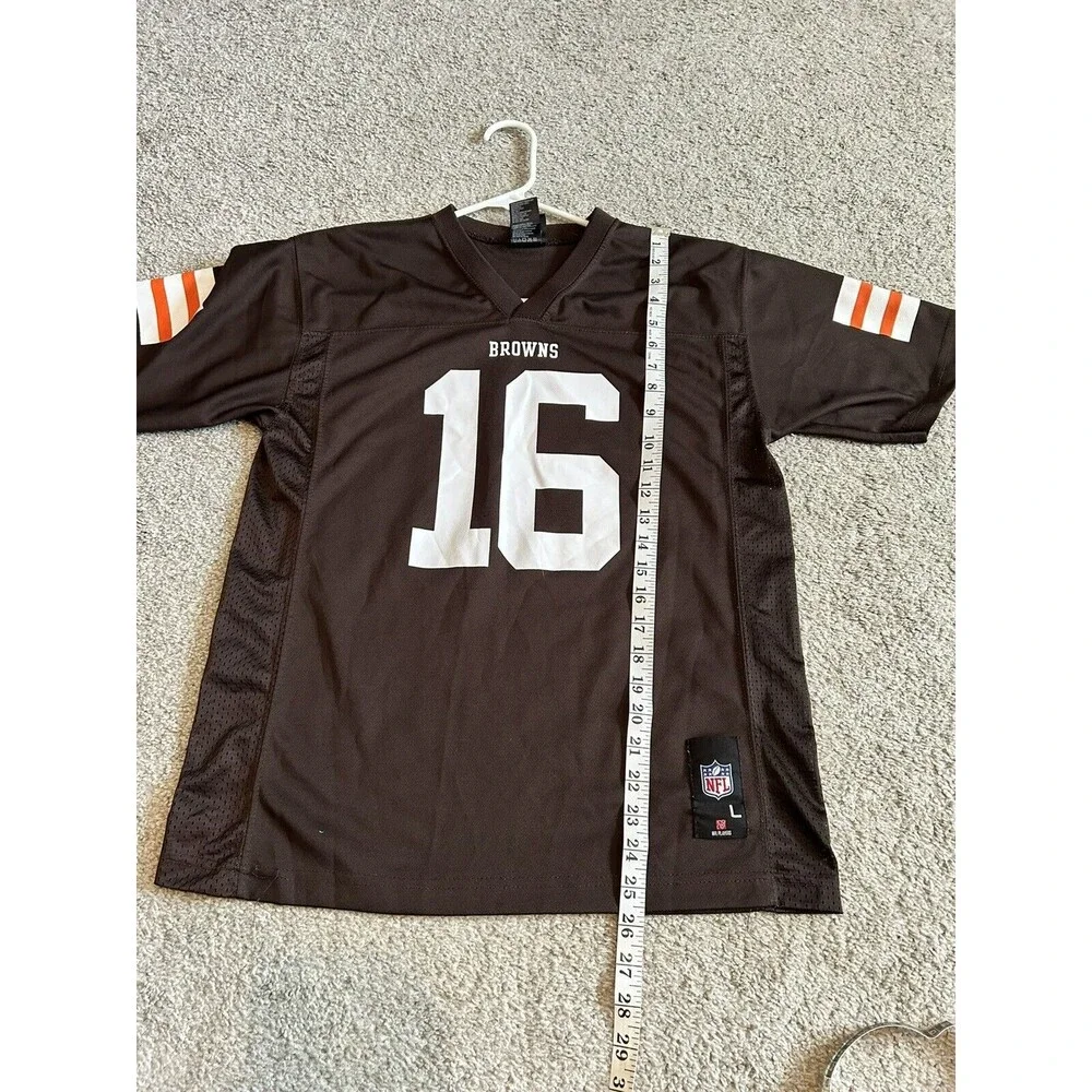 Cleveland Browns #16‎ Cribbs NFL Brown Football Jersey Youth Large 14-16